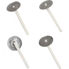 Dochte für Kerzen in Gefäßen, Geeignet für Behälter mit 20–65 mm Durchmesser, L 3,5 cm, Dicke 2 mm, 100 Stk/ 1 Pck