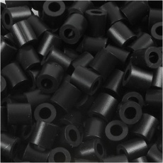 Bügelperlen, Größe 5x5 mm, Lochgröße 2,5 mm, medium, Schwarz (32220), 1100 Stk/ 1 Pck