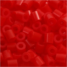 Bügelperlen, Größe 5x5 mm, Lochgröße 2,5 mm, medium, Hellrot (32225), 6000 Stk/ 1 Pck