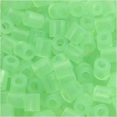 Bügelperlen, Größe 5x5 mm, Lochgröße 2,5 mm, medium, Neongrün (32237), 6000 Stk/ 1 Pck