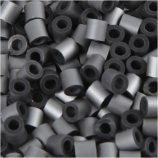 Bügelperlen, Größe 5x5 mm, Lochgröße 2,5 mm, medium, Silber (32262), 6000 Stk/ 1 Pck