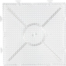 Steckplatte, Großes Quadrat, Größe 15x15 cm, Transparent, 1 Stk
