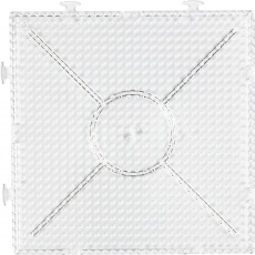 Steckplatte, Großes Quadrat, Größe 15x15 cm, medium, Transparent, 1 Stk