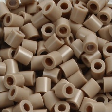 Fotoperlen, Größe 5x5 mm, Lochgröße 2,5 mm, medium, Beige (6), 6000 Stk/ 1 Pck