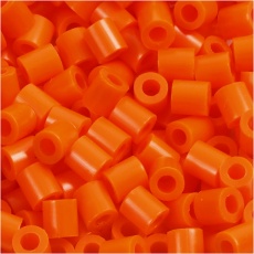 Fotoperlen, Größe 5x5 mm, Lochgröße 2,5 mm, medium, Orange (13), 6000 Stk/ 1 Pck