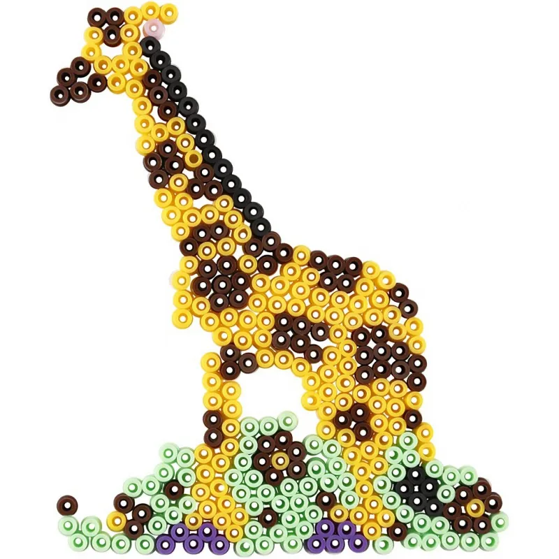 Steckplatten, Ente, Elefant, Giraffe, Bär, Pferd und Fisch, Größe 10x11-13x16,5 cm, medium, 6 Stk/ 1 Pck