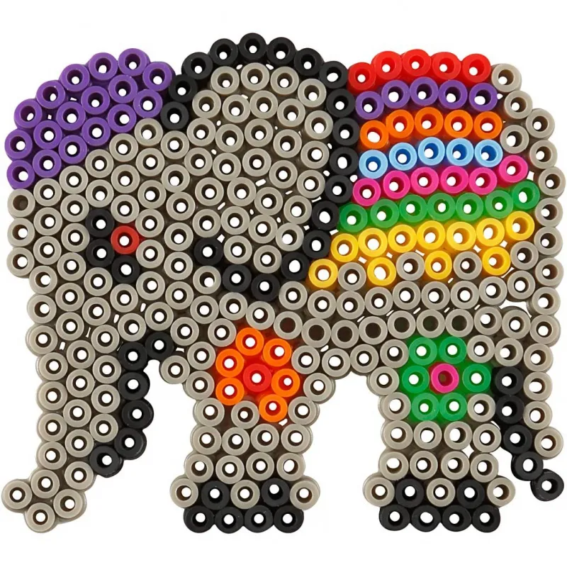 Steckplatten, Ente, Elefant, Giraffe, Bär, Pferd und Fisch, Größe 10x11-13x16,5 cm, medium, 6 Stk/ 1 Pck