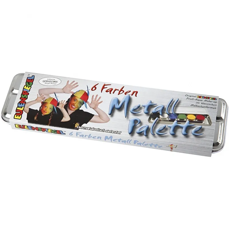 Eulenspiegel Gesichtsschminke, Sortierte Farben, 6 Farbe/ 1 Set