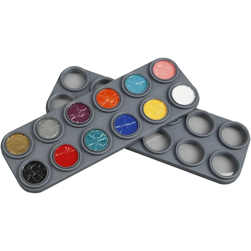 Grimas Schminkpalette, Sortierte Farben, 12x2.50 ml/ 1 Stk