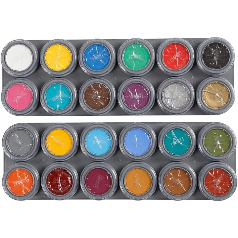 Grimas Schminkpalette, Sortierte Farben, 24x2.50 ml/ 1 Stk