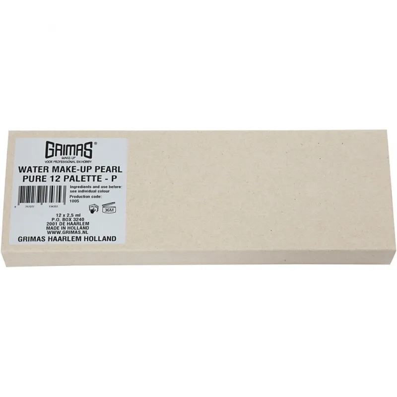 Grimas Schminkpalette, Perlmuttfarben, 12x2.50 ml/ 1 Stk