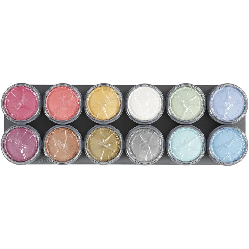 Grimas Schminkpalette, Perlmuttfarben, 12x15 ml/ 1 Stk