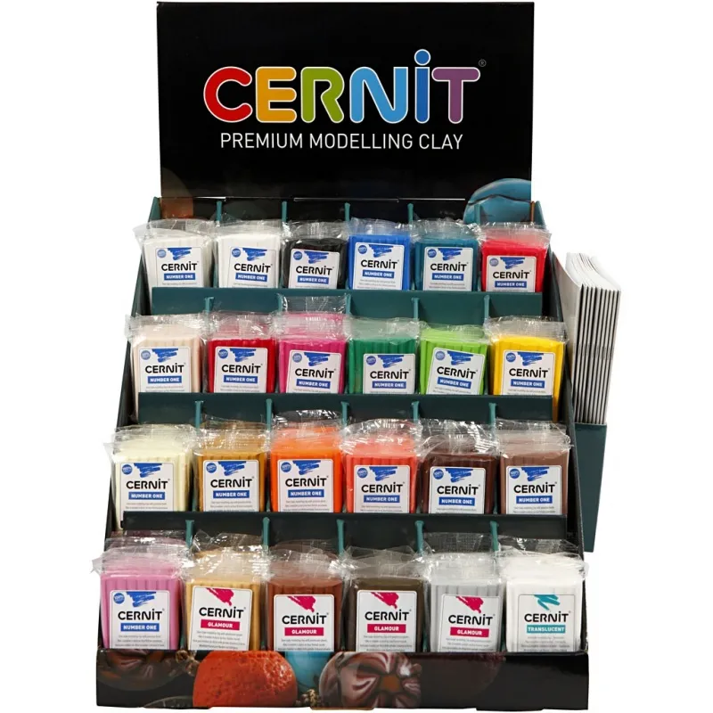 Cernit, Sortierte Farben, 24x6 Pck/ 1 Pck