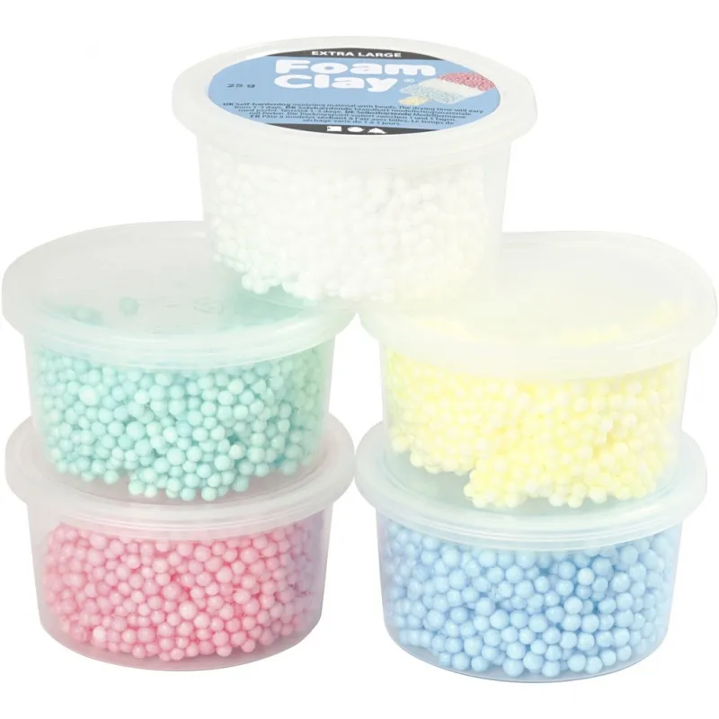 Foam Clay Extra Large, Sortierte Farben, 5x25 g/ 1 Pck