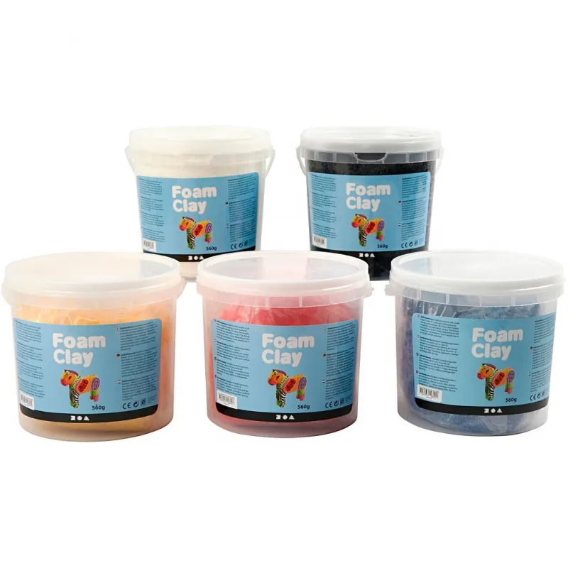 Foam Clay® , Primärfarben, 5x560 g/ 1 Pck