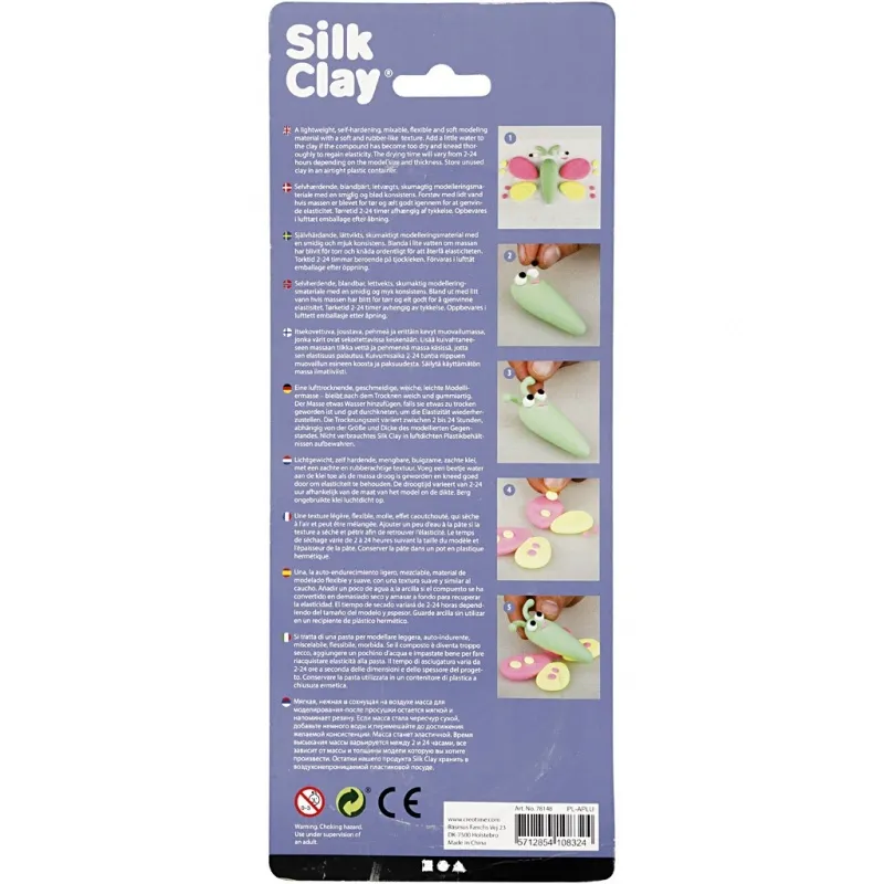 Silk Clay®, Hellgrün, Neonpink, Neongelb, 3x14 g/ 1 Pck