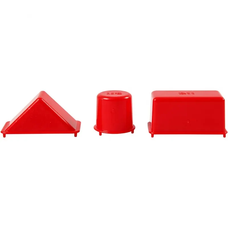 Sandförmchen, Geometrische Formen, Größe 3,5-9,5 cm, 12 Stk/ 1 Pck