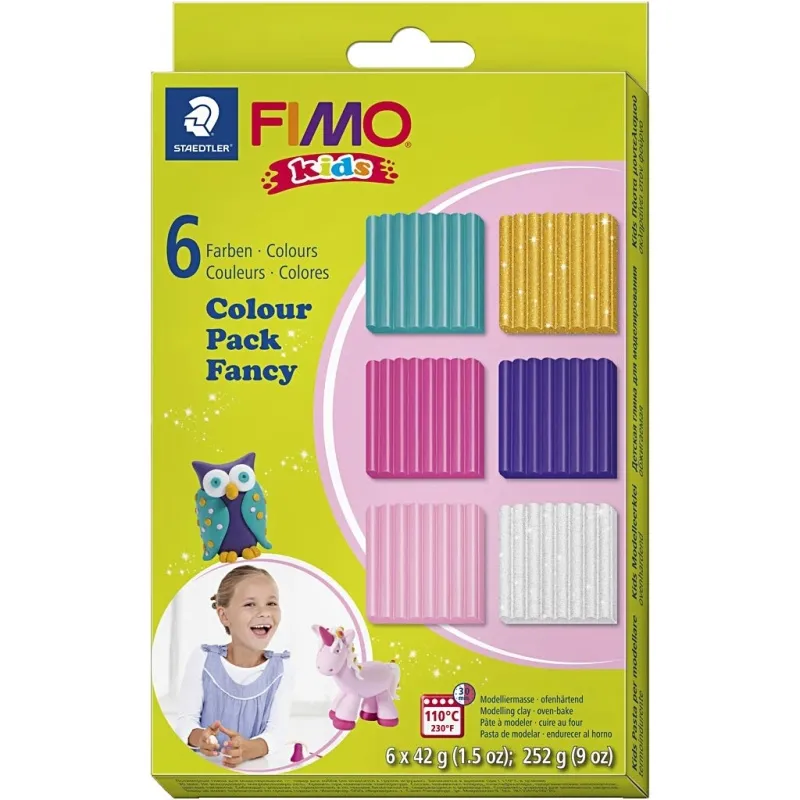 FIMO® Kids Clay, Zusätzliche Farben, 6x42 g/ 1 Pck