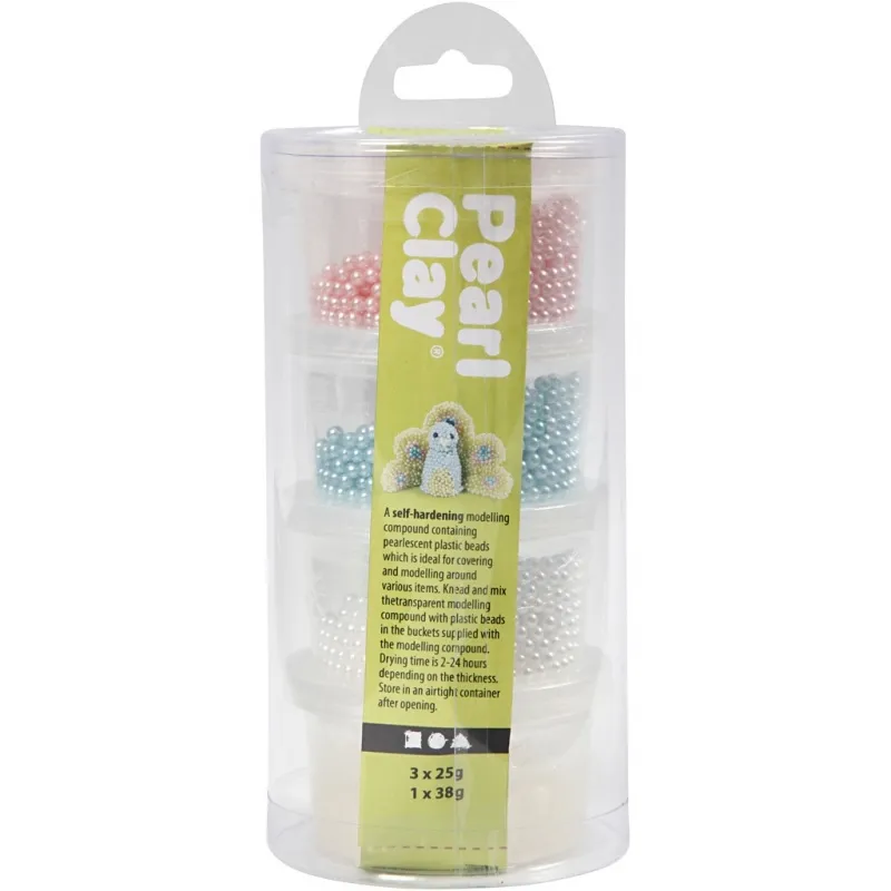 Pearl Clay®, Sortierte Farben, 3x25+38 g, 1 Set