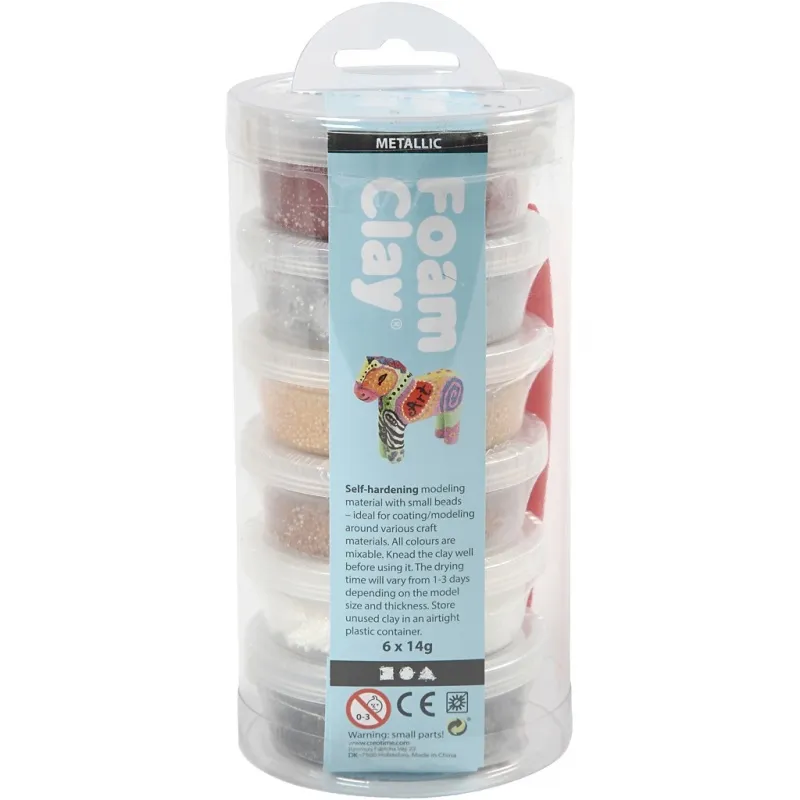 Foam Clay® , Metallic, Brauntöne, 6x14 g/ 1 Pck
