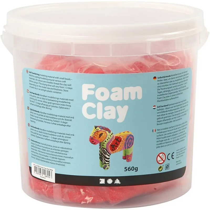 Foam Clay® , Rot, 560 g/ 1 Eimer