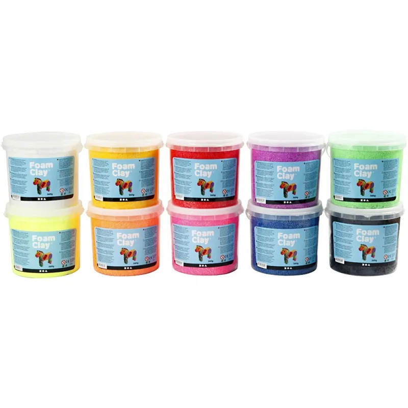 Foam Clay® , Sortierte Farben, 10x560 g/ 1 Pck