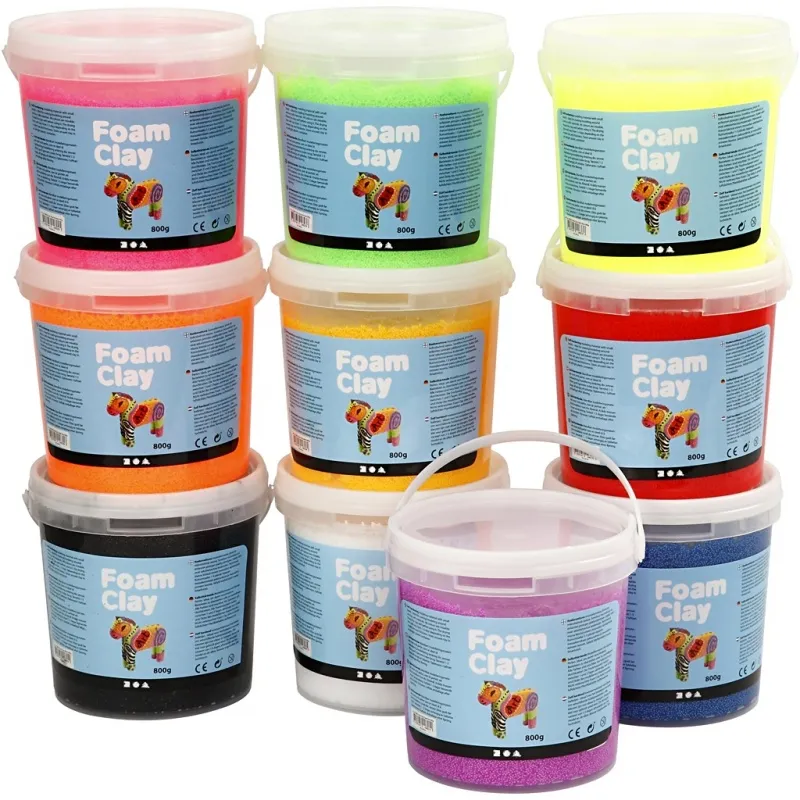 Foam Clay® , Sortierte Farben, 10 Eimer/ 1 Pck