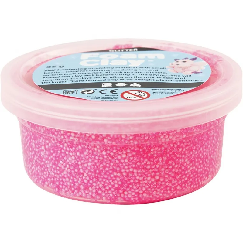 Foam Clay® , Glitter, Pink, 35 g/ 1 Dose