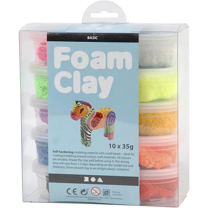 Foam Clay® , Sortierte Farben, 10x35 g/ 1 Pck