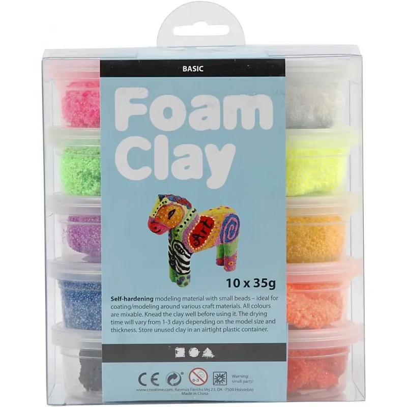 Foam Clay® , Sortierte Farben, 10x35 g/ 1 Pck
