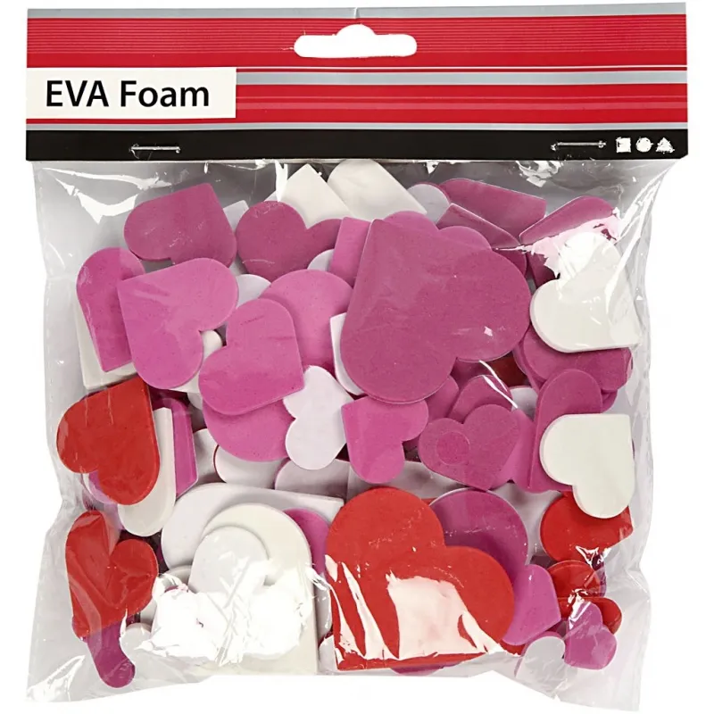 Moosgummi-Aufkleber, Größe 20-50 mm, Dicke 2 mm, Sortierte Farben, 200 Stk/ 1 Pck