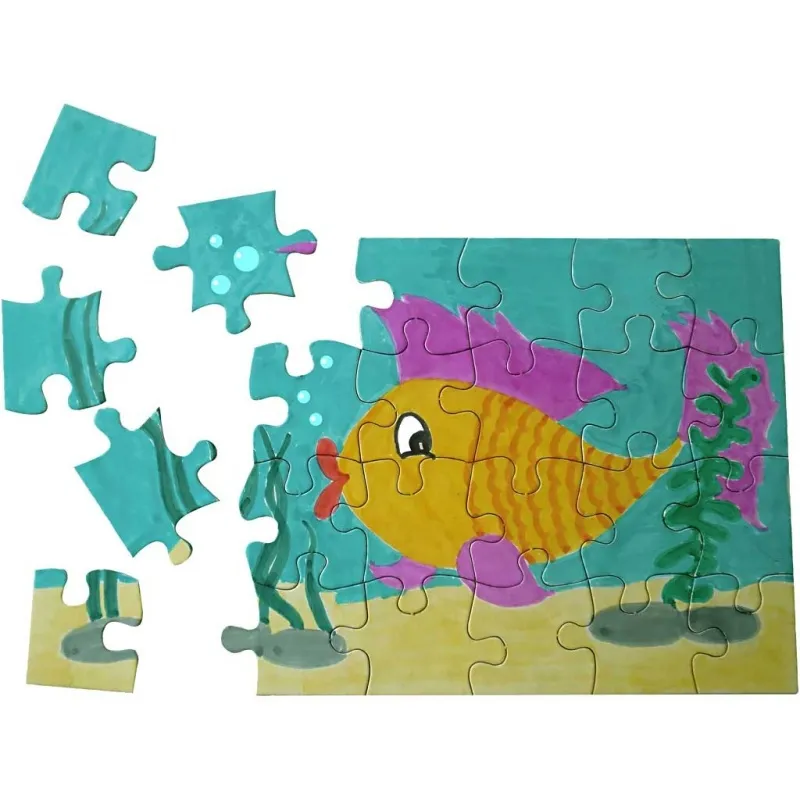 Blanco-Puzzle, Größe 15x21 cm, Weiß, 24 Stücke, 16 Stk/ 1 Pck