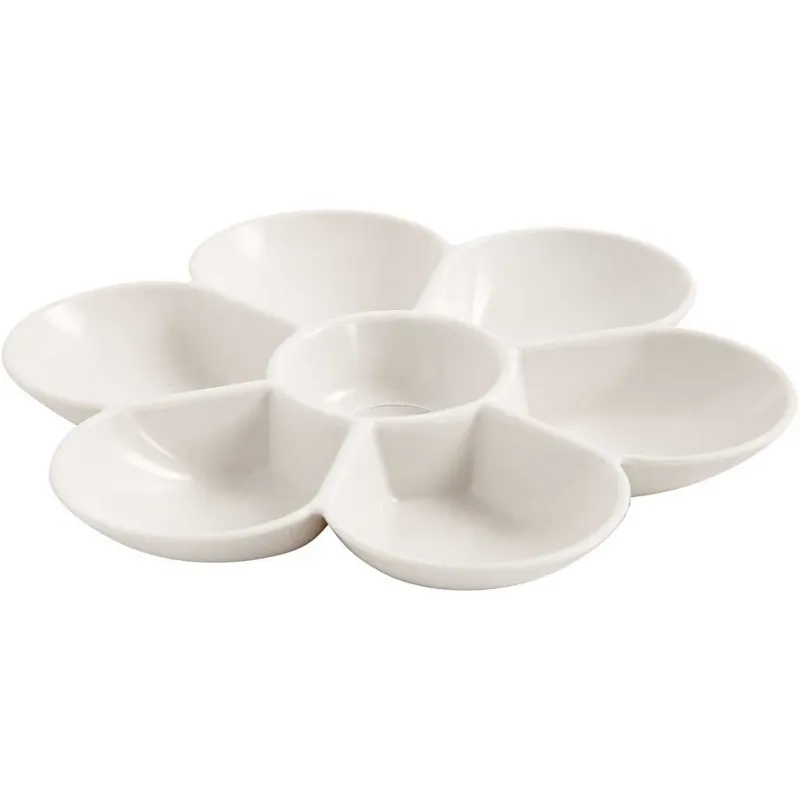 Blumen-Farbpalette, D 17,5 cm, Weiß, 1 Stk