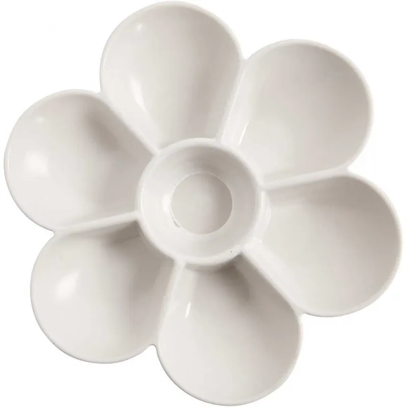 Blumen-Farbpalette, D 17,5 cm, Weiß, 1 Stk