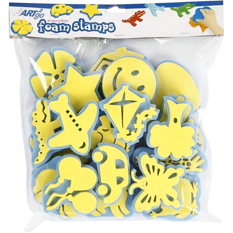 Moosgummi-Stempel, H 6-8 cm, B 6-8 cm, 24 Stk/ 1 Pck