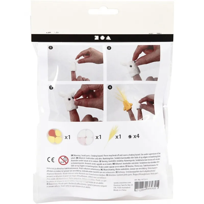 Mini Kreativ Set, Fingerpuppen, 1 Pck