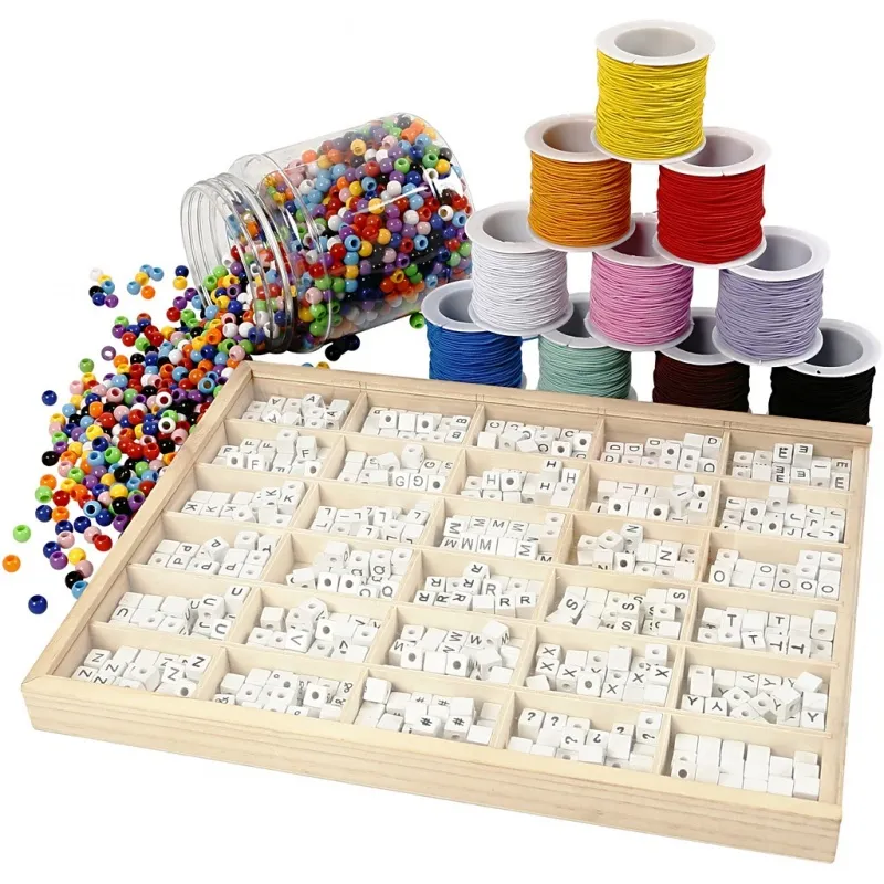 Gruppen-Kreativset Armbänder aus Buchstaben-Perlen, 1 Set