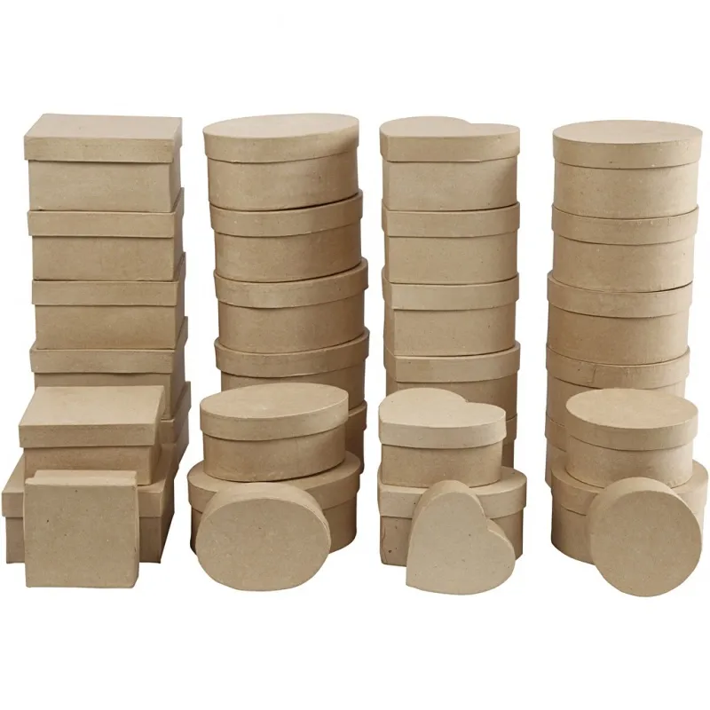 Schachteln, H 5-7,5 cm, D 10-18 cm, 72 Stk/ 1 Pck
