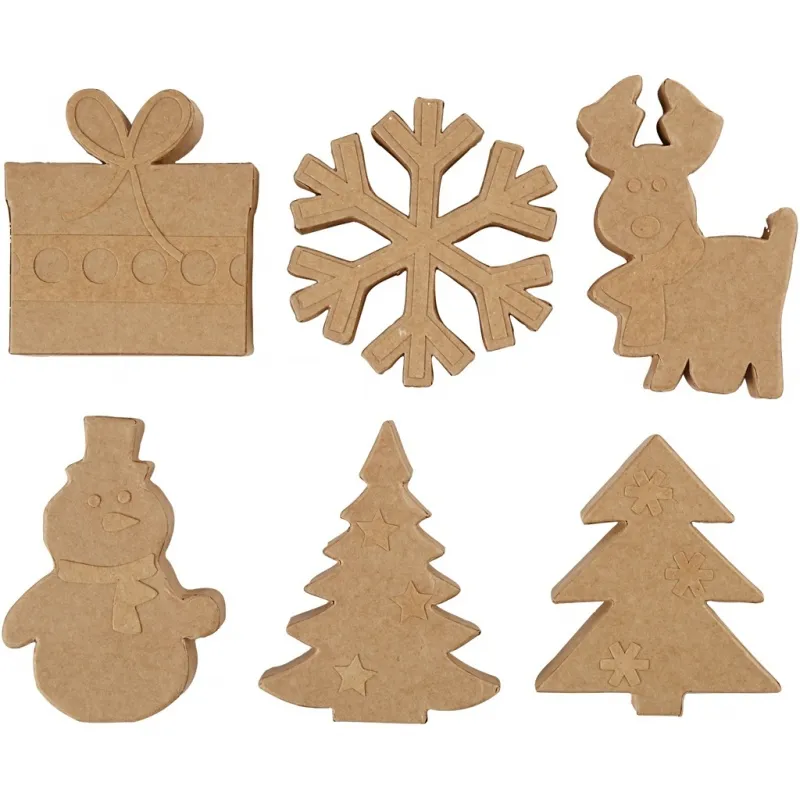 Weihnachts-Figuren, H 10-14 cm, 6x6 Stk/ 1 Pck