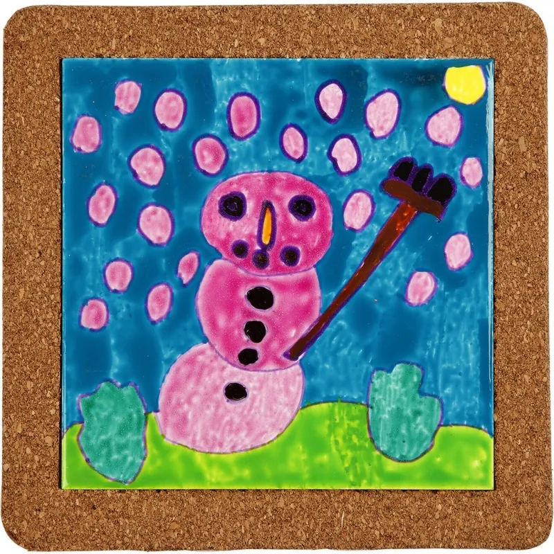 Gruppen-Kreativset Untersetzer, Größe 15,5x15,5 cm, Sortierte Farben, 1 Set