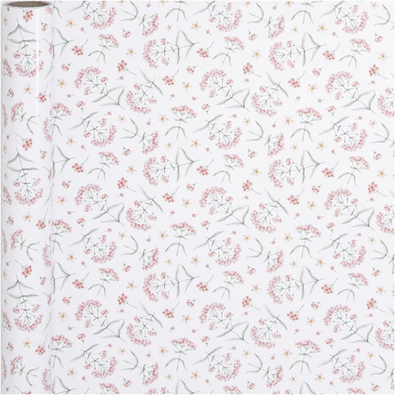 Geschenkpapier, Blumen, B 50 cm, 80 g, 5 m/ 1 Rolle