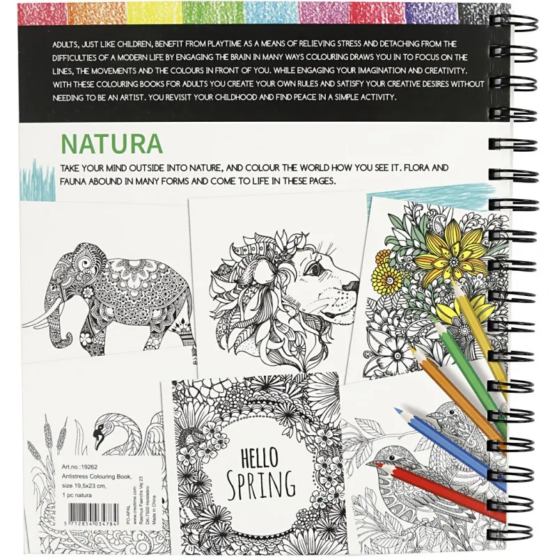 Antistress-Malbuch, Natur, Größe 19,5x23 cm, Anzahl der Seiten 64, 1 Stk