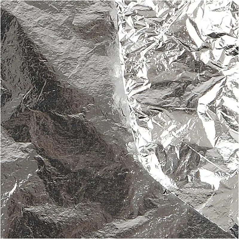 Blattmetall, Blatt 16x16 cm, Silber, 0,625 m2, 25 Bl./ 1 Pck