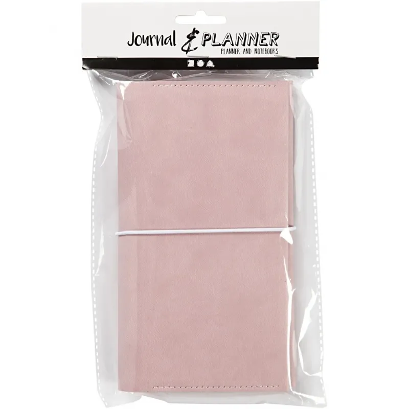 Kalender/Planer, Größe 10x18x1,5 cm, mit elastischem Verschluss, Rosa, 1 Stk