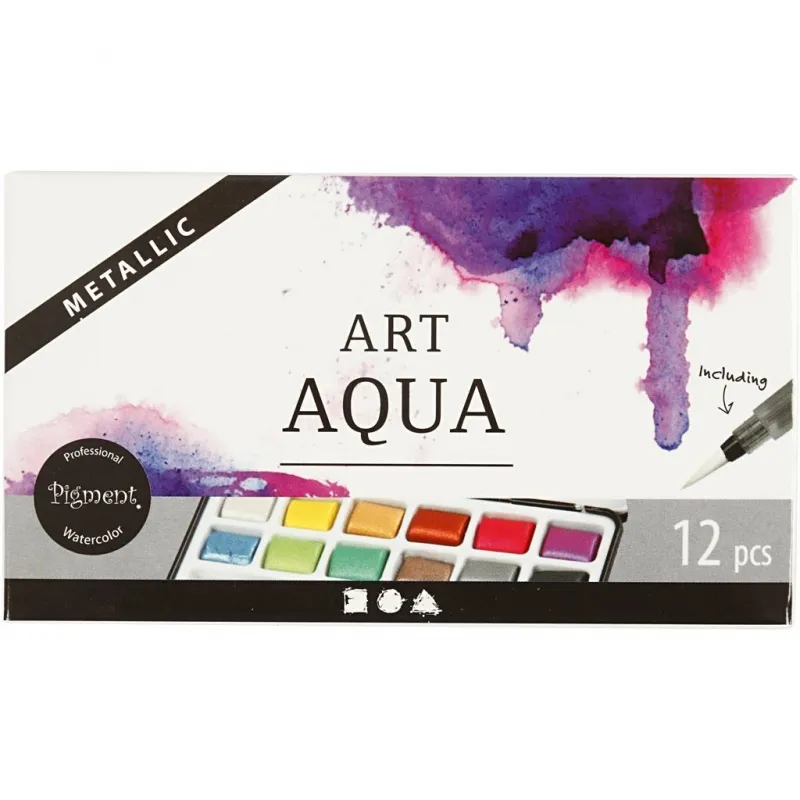 Art Aquarellfarben, Metallic-Farben, 12 Farbe/ 1 Pck