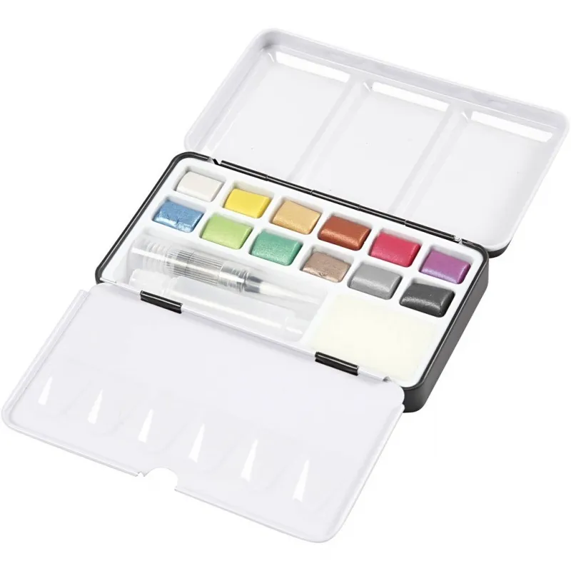 Art Aquarellfarben, Metallic-Farben, 12 Farbe/ 1 Pck