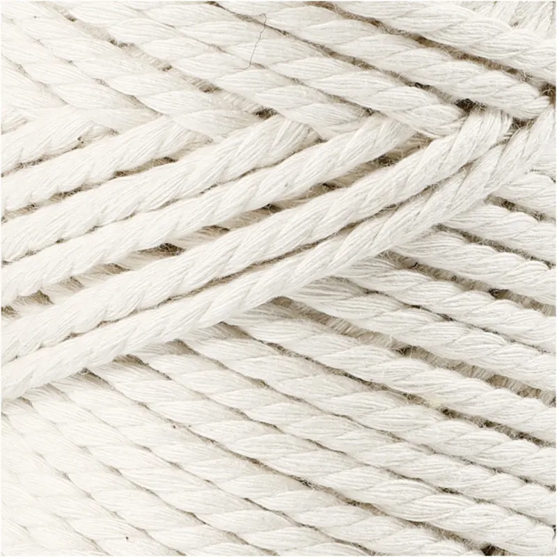 Makramée-Kordel, L 55 m, D 4 mm, Naturweiß, 330 g/ 1 Rolle