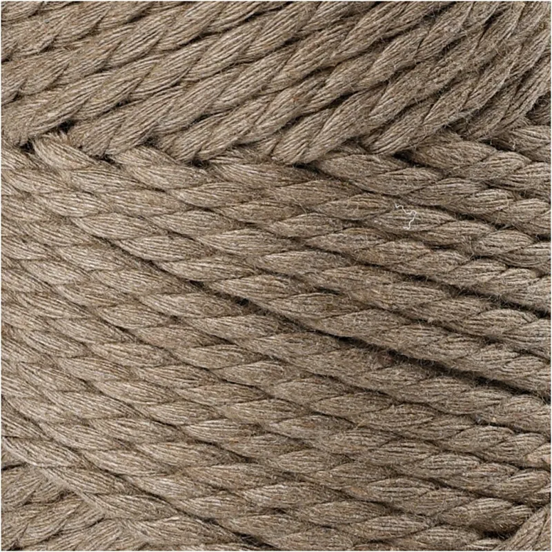 Makramée-Kordel, L 55 m, D 4 mm, Hellbraun, 330 g/ 1 Rolle