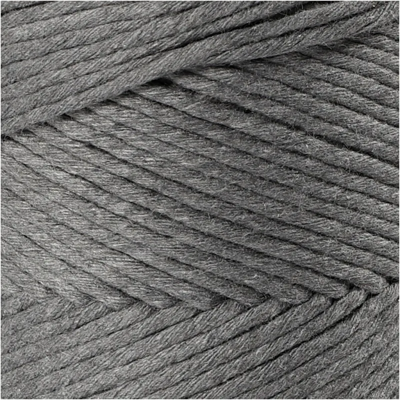 Makramée-Garn, L 198 m, D 2 mm, Grau, 330 g/ 1 Rolle