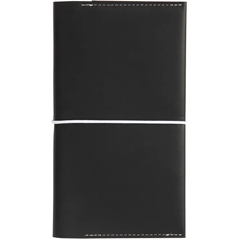Kalender/Planer, Größe 10x18x1,5 cm, mit elastischem Verschluss, Schwarz, 1 Stk
